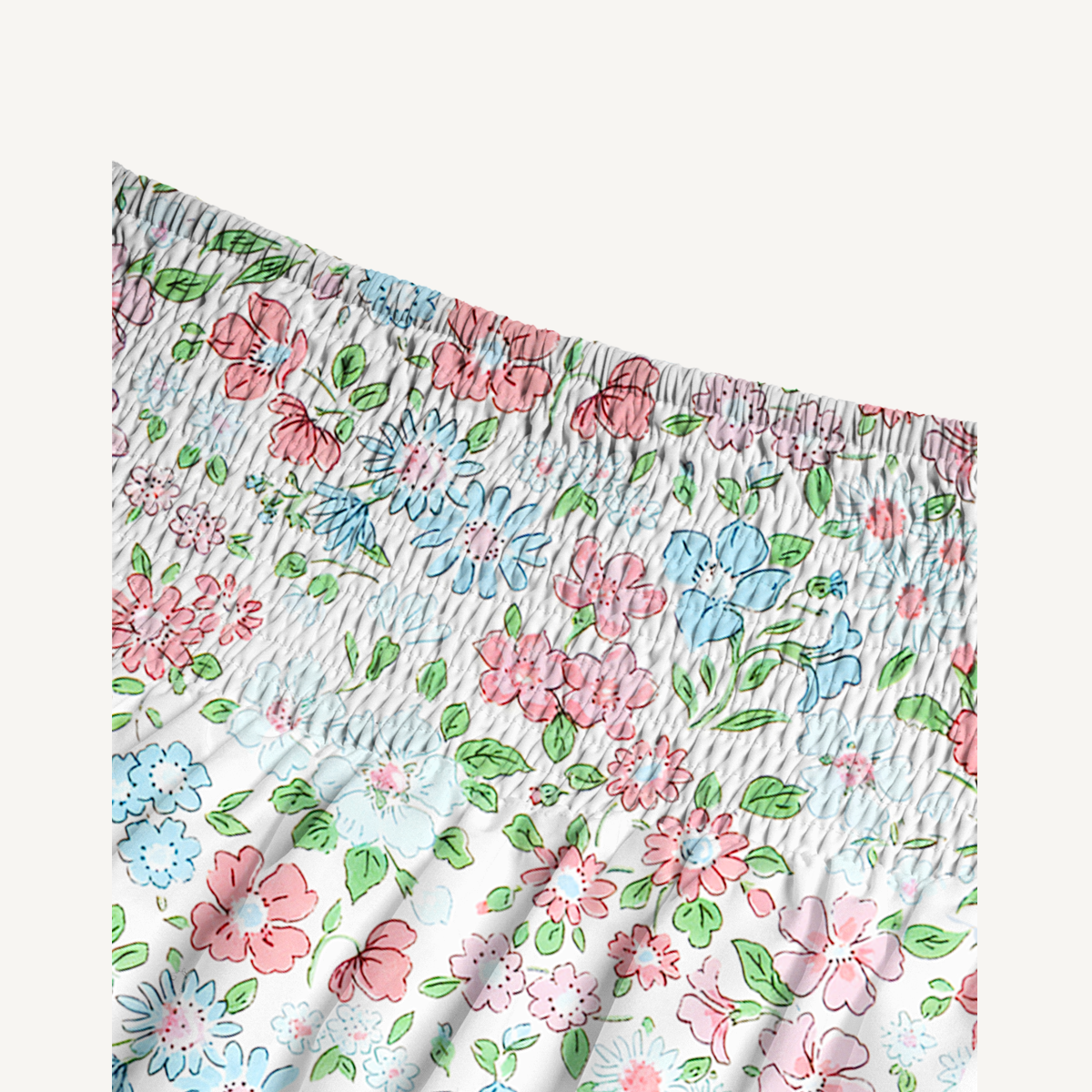 Pastel Cottage Floral Print Maxi Skirt