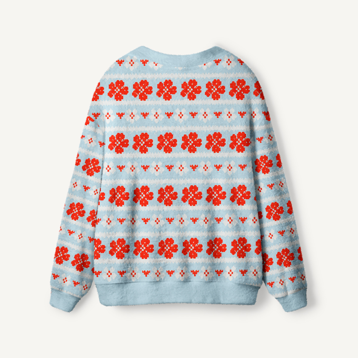 Floral Stripe Apple Flower Ugly Cardigan Sweaters