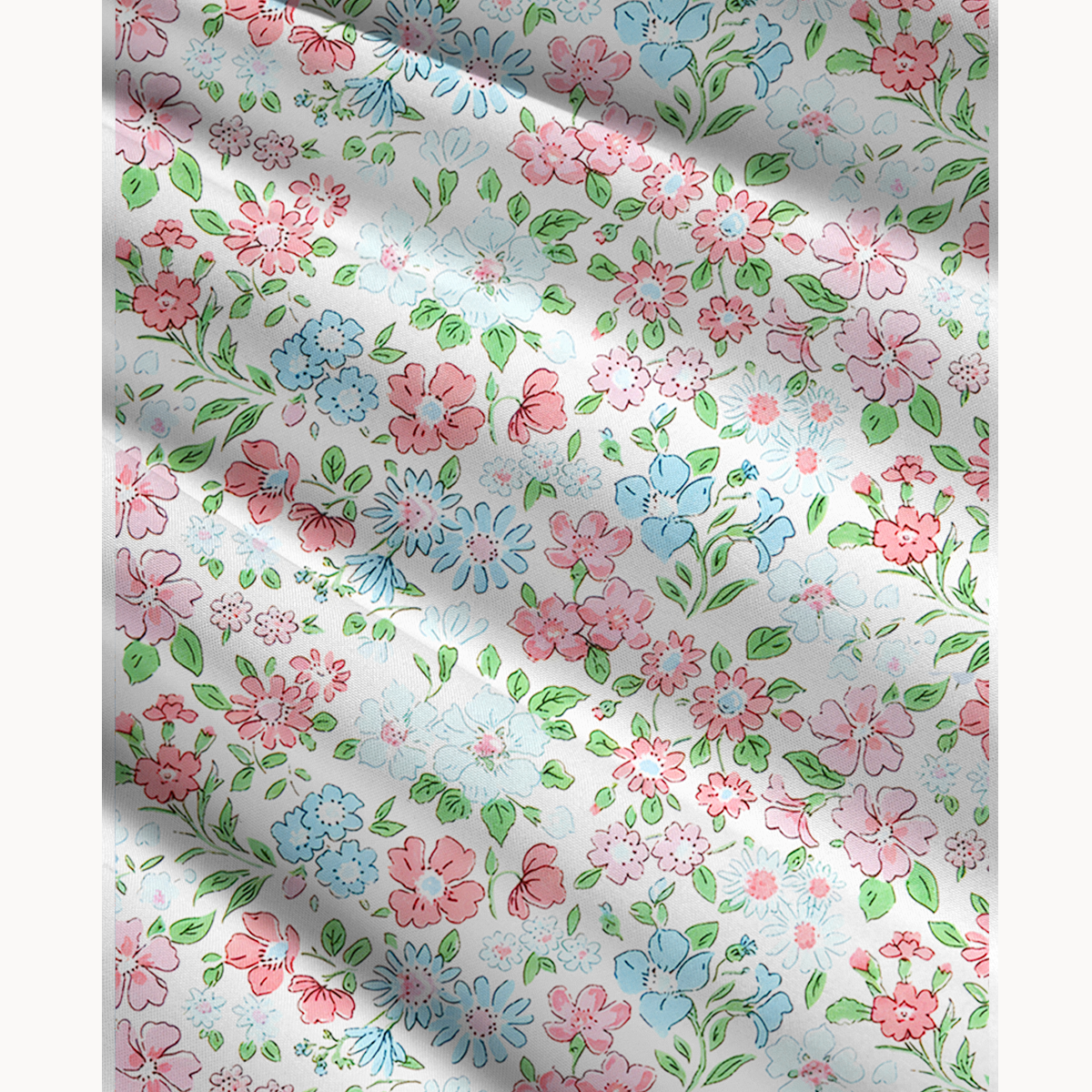 Pastel Cottage Floral Print Maxi Skirt