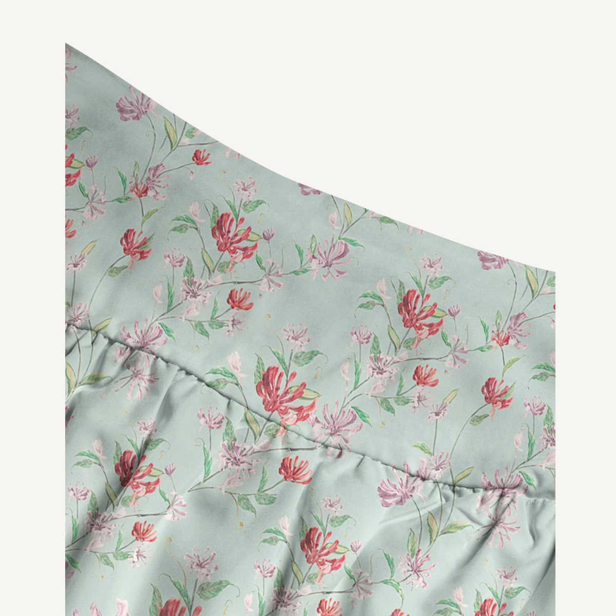 Mint Honeysuckle Print Maxi Skirt