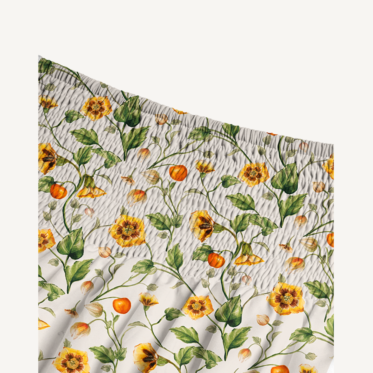 Golden Field Print Maxi Skirt