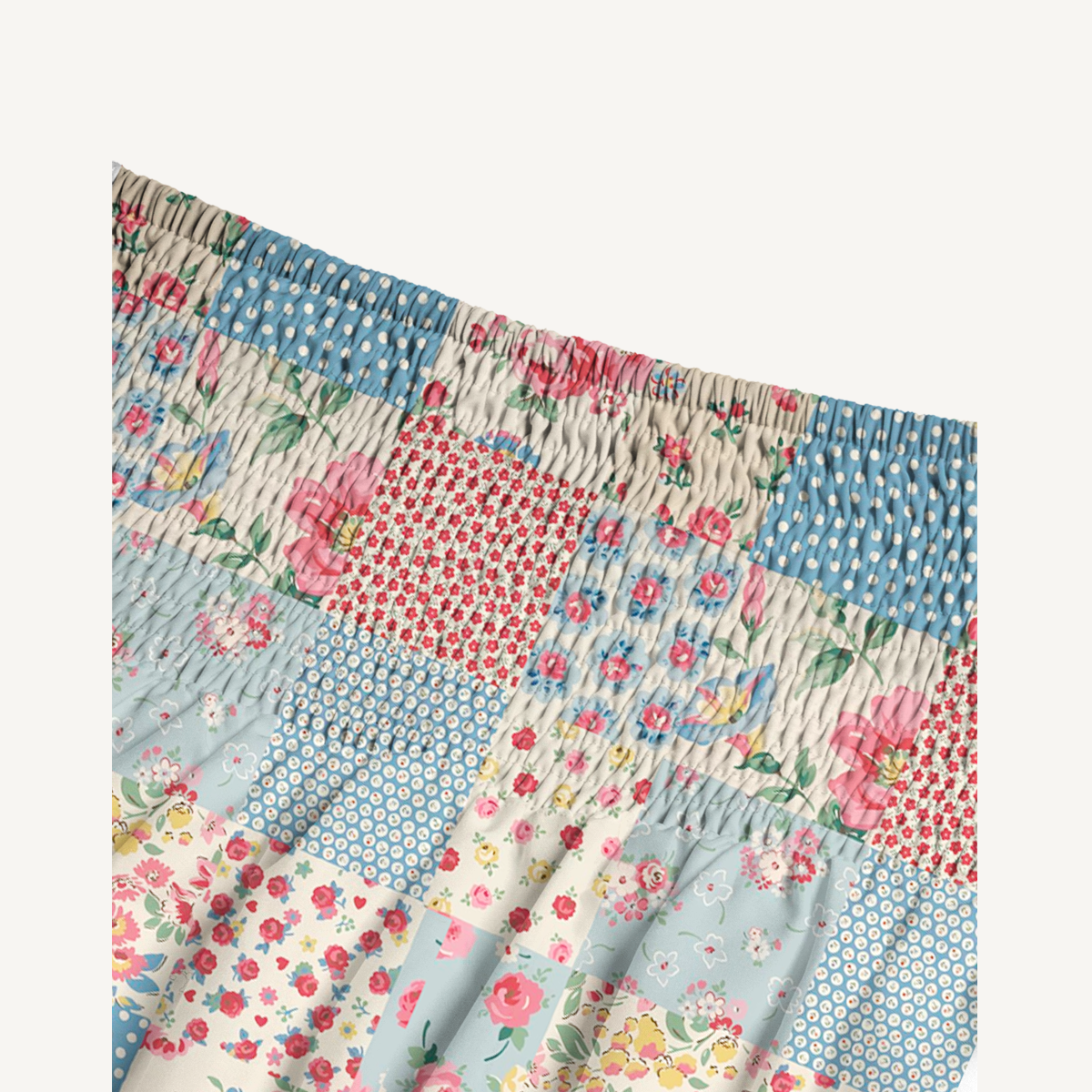 Pastel Patc Print Maxi Skirt