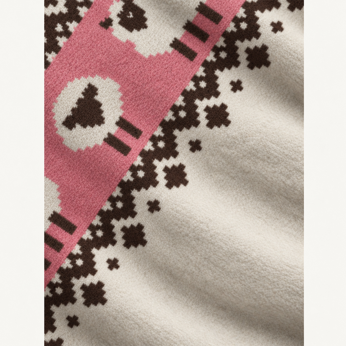 Cozy Nordic Sheep Fuzzy Crewneck Sweater