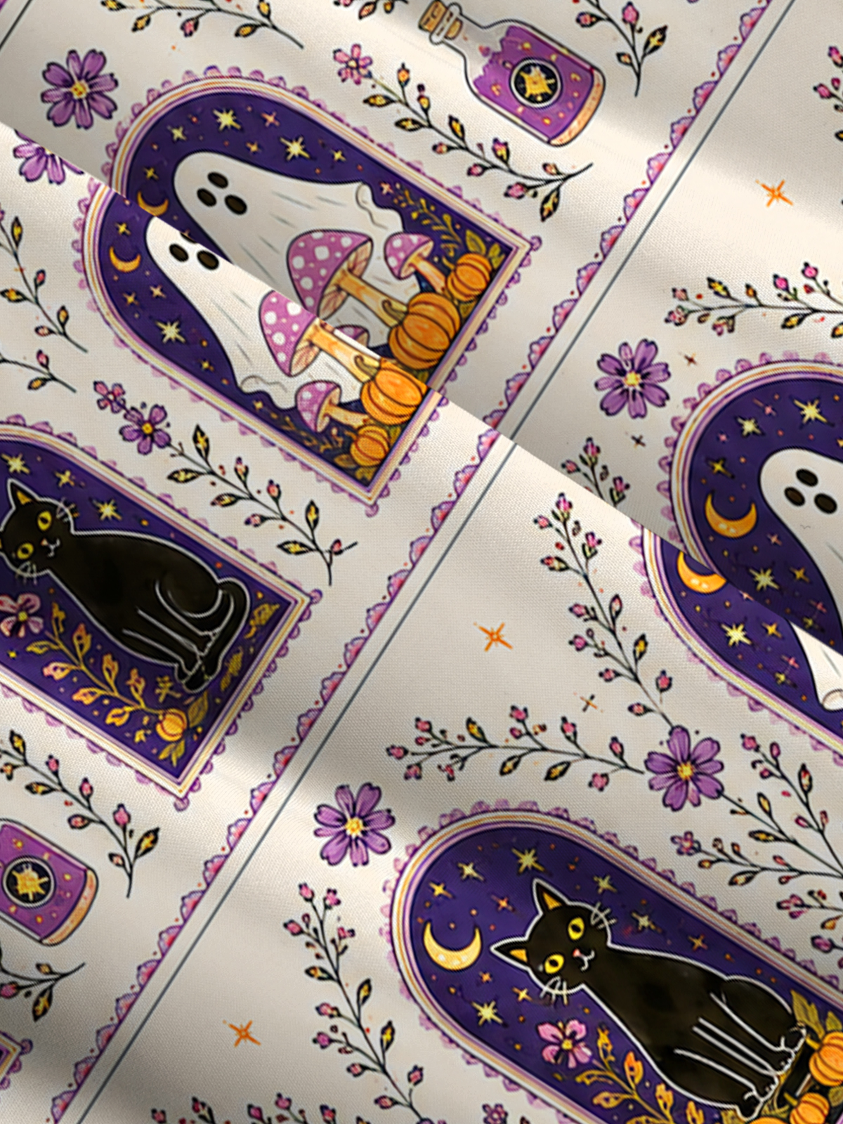 Moonlit Ghost Garden Print Wide Straps Maxi Dress With Pockets