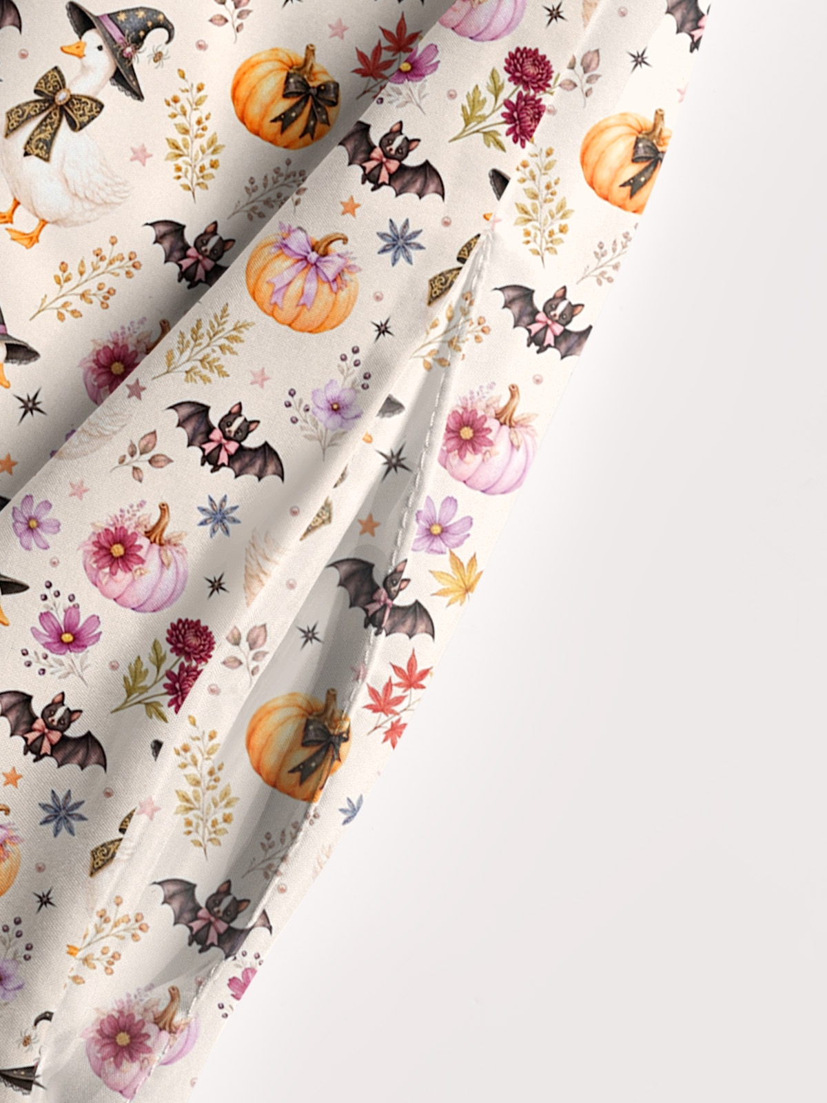 Rustic Halloween Goose Print Wide Straps Maxi Dress With Pockets
