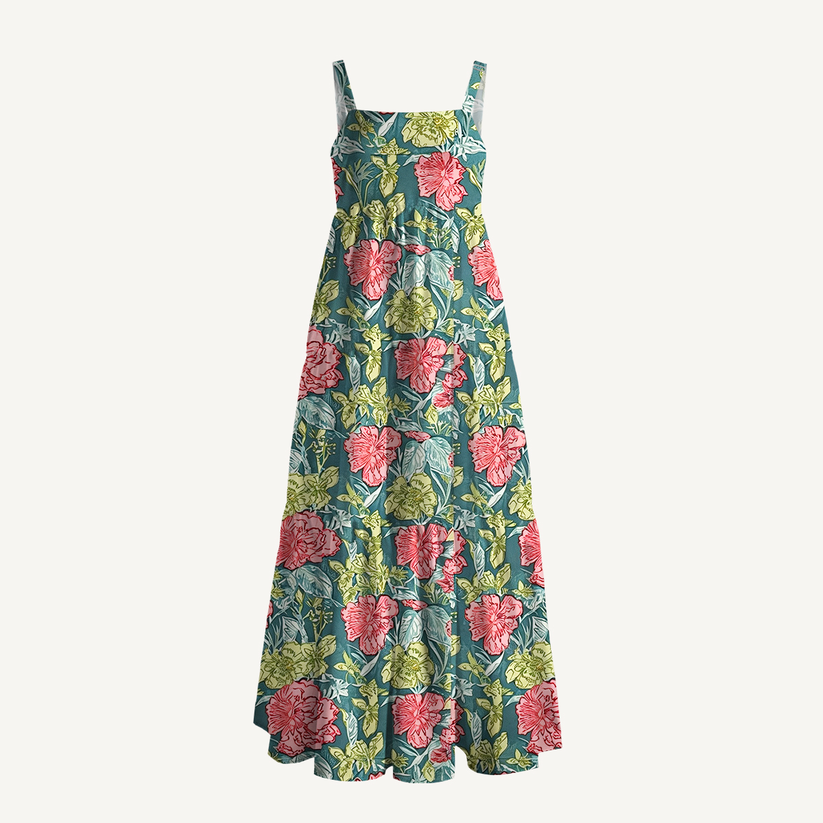 Romantic Peony Garden Print Slip Dress