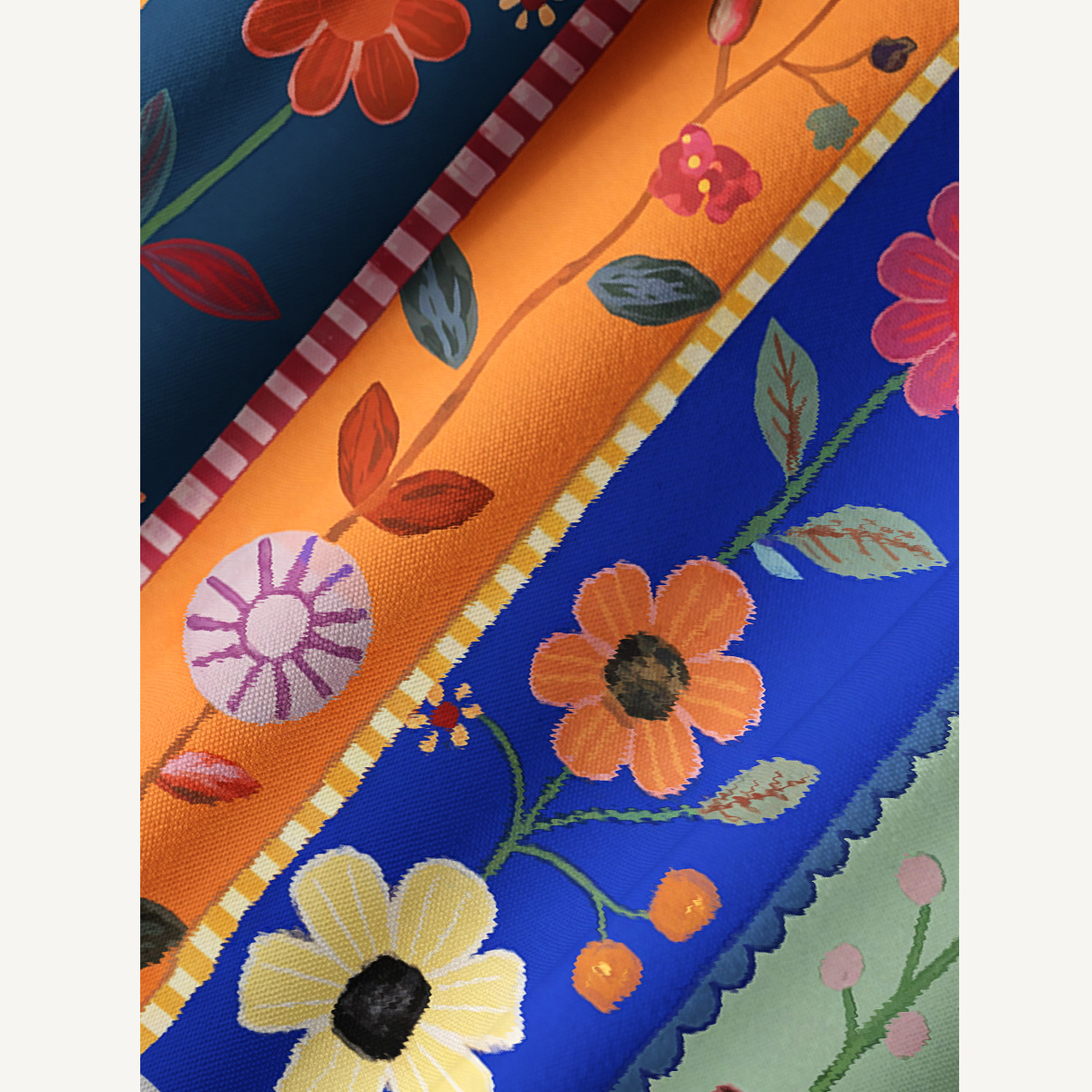 Rainbow Garden Colorblock Print Boho Tie‑Neck Smock Mini Dress