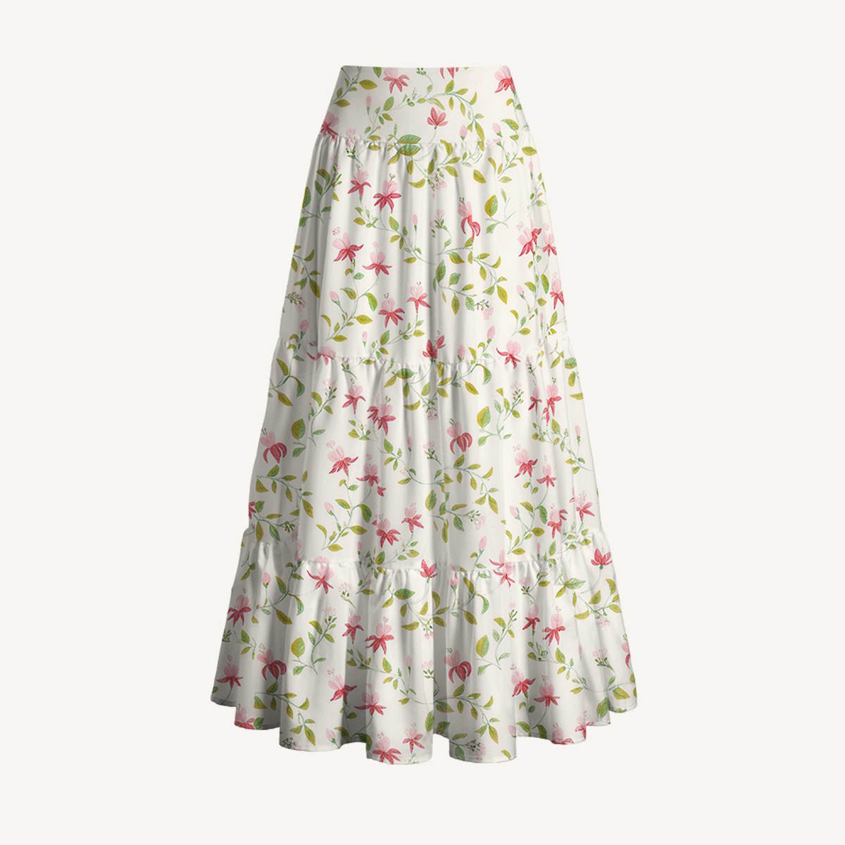Ruby Vine Print Maxi Skirt
