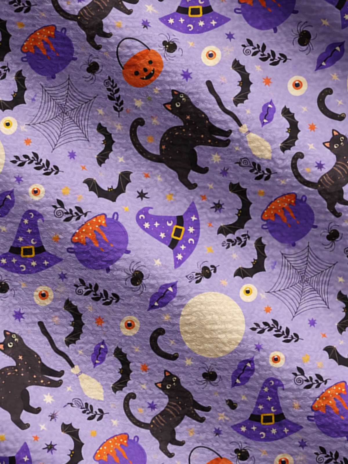Moonlit Whiskers Print Fine‑Knit Cardigan