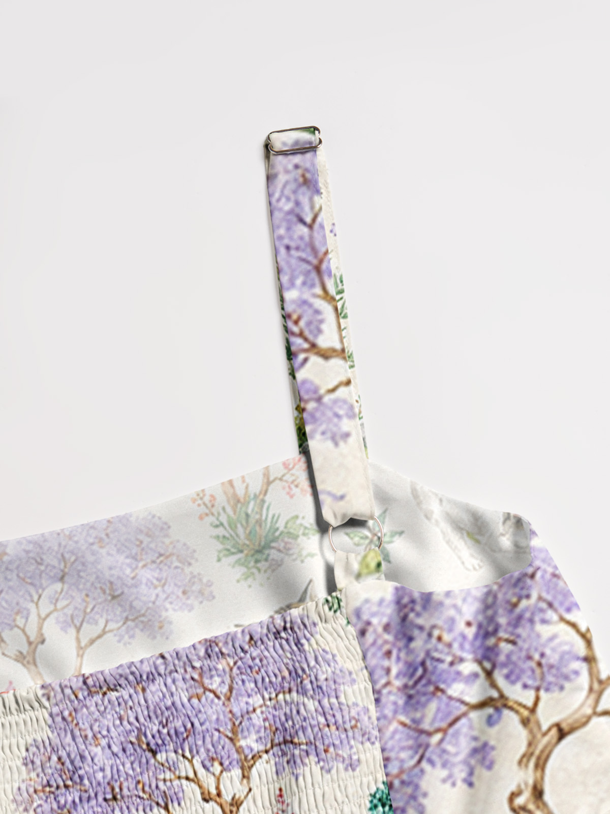 Cats in a Tranquil Garden Pond Scene Print Wide Straps Maxi Dress With Pockets