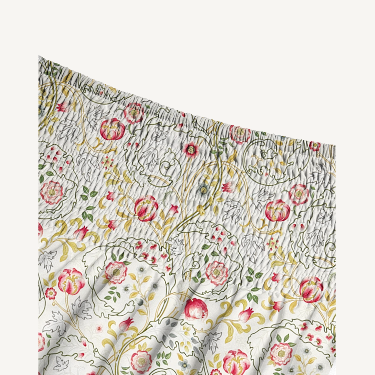 Peony Vine Garden Print Maxi Skirt