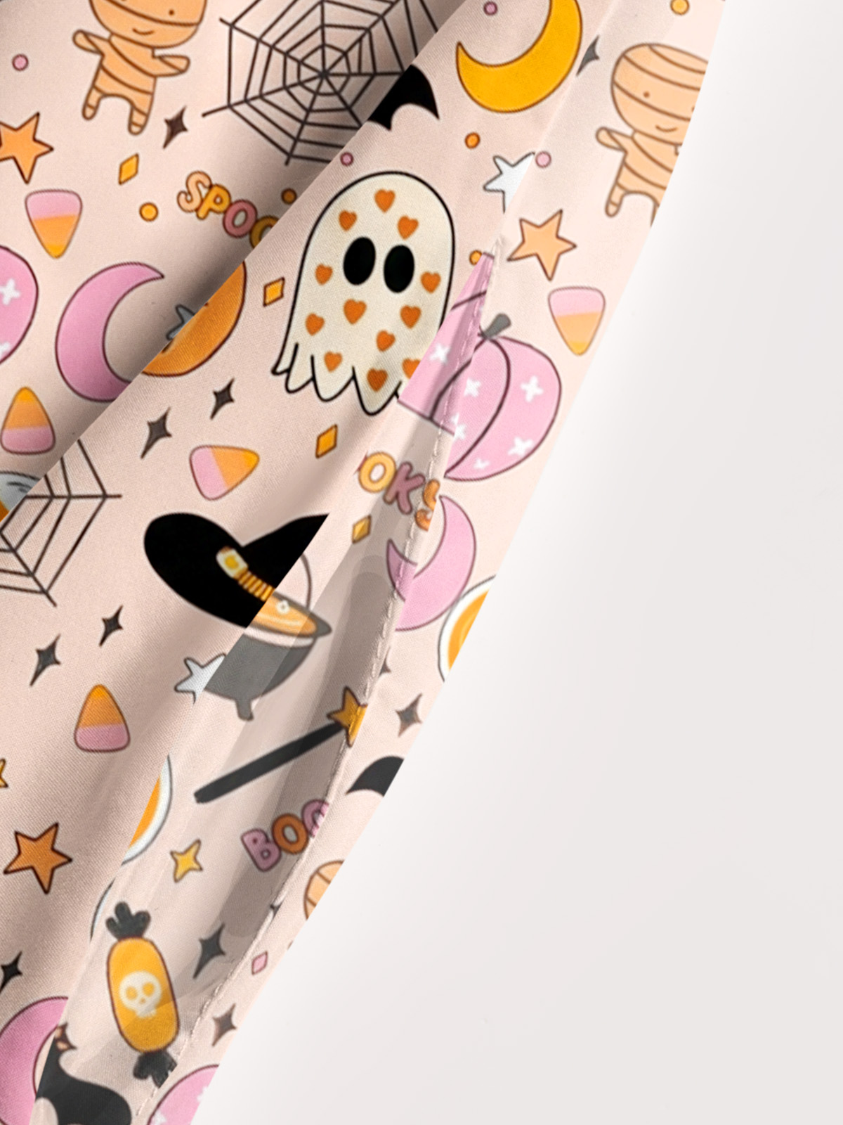 Spooky Doodles Halloween Treats  Print Wide Straps Maxi Dress With Pockets