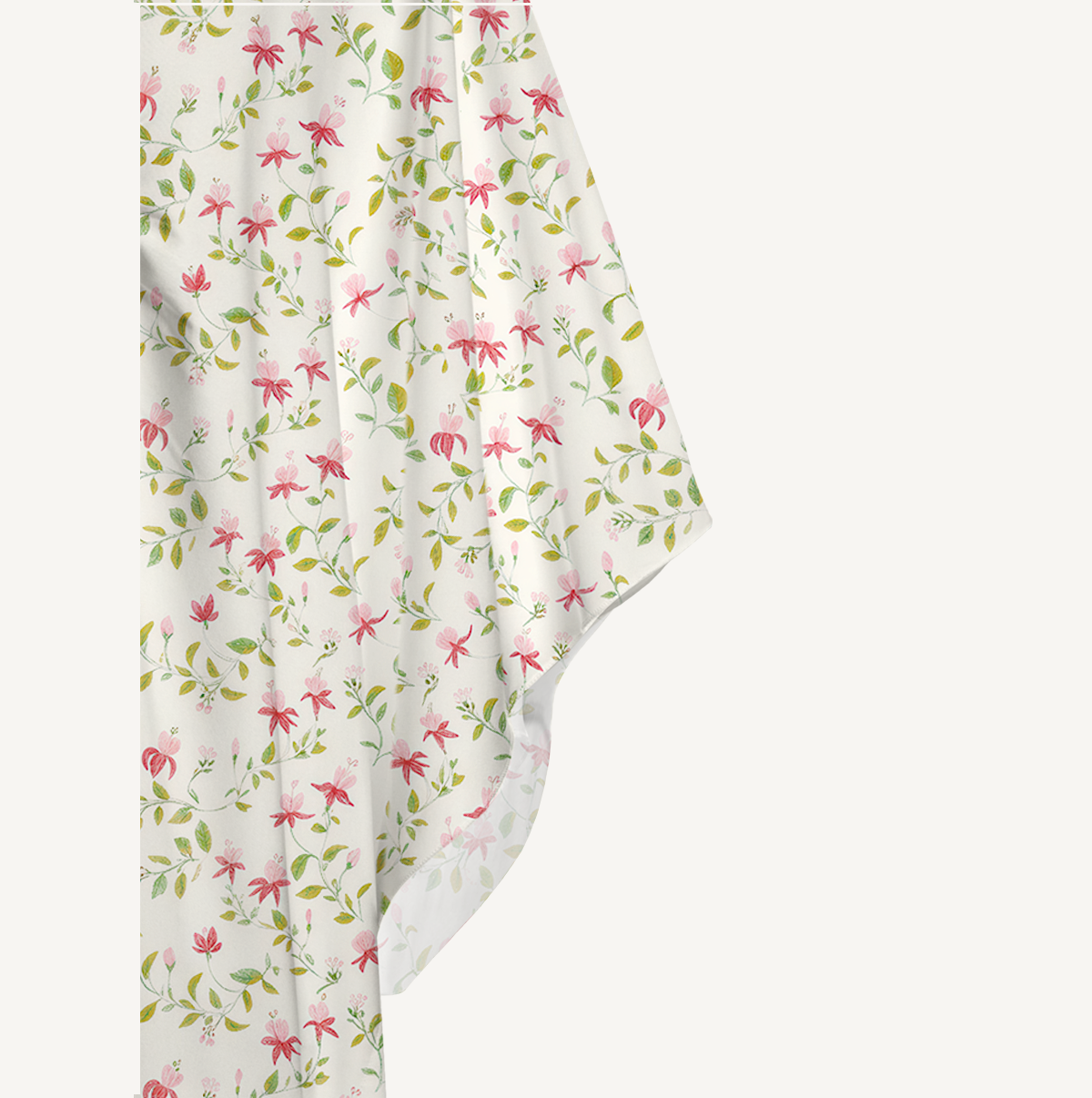  V‑Neck Pastel Patc Kimono Sleeve Kaftan Dress