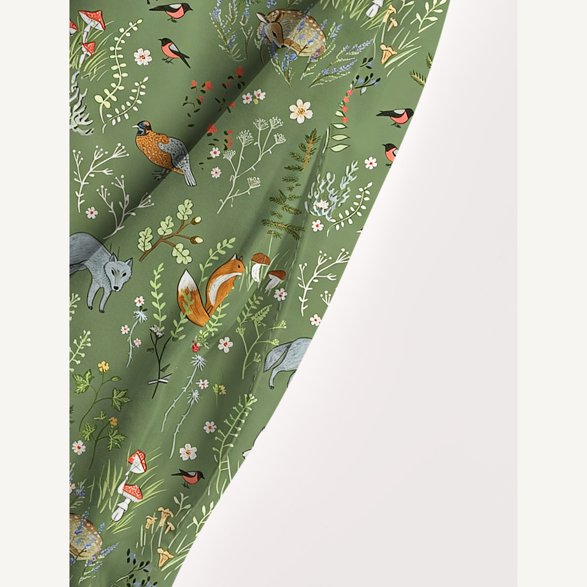 Whimsical Woodland Animals Print Slip Dress
