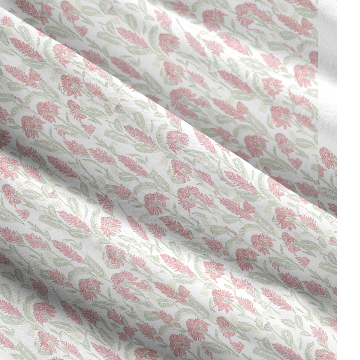 Square Neck Wild Feather Whisper Print Slip Dress