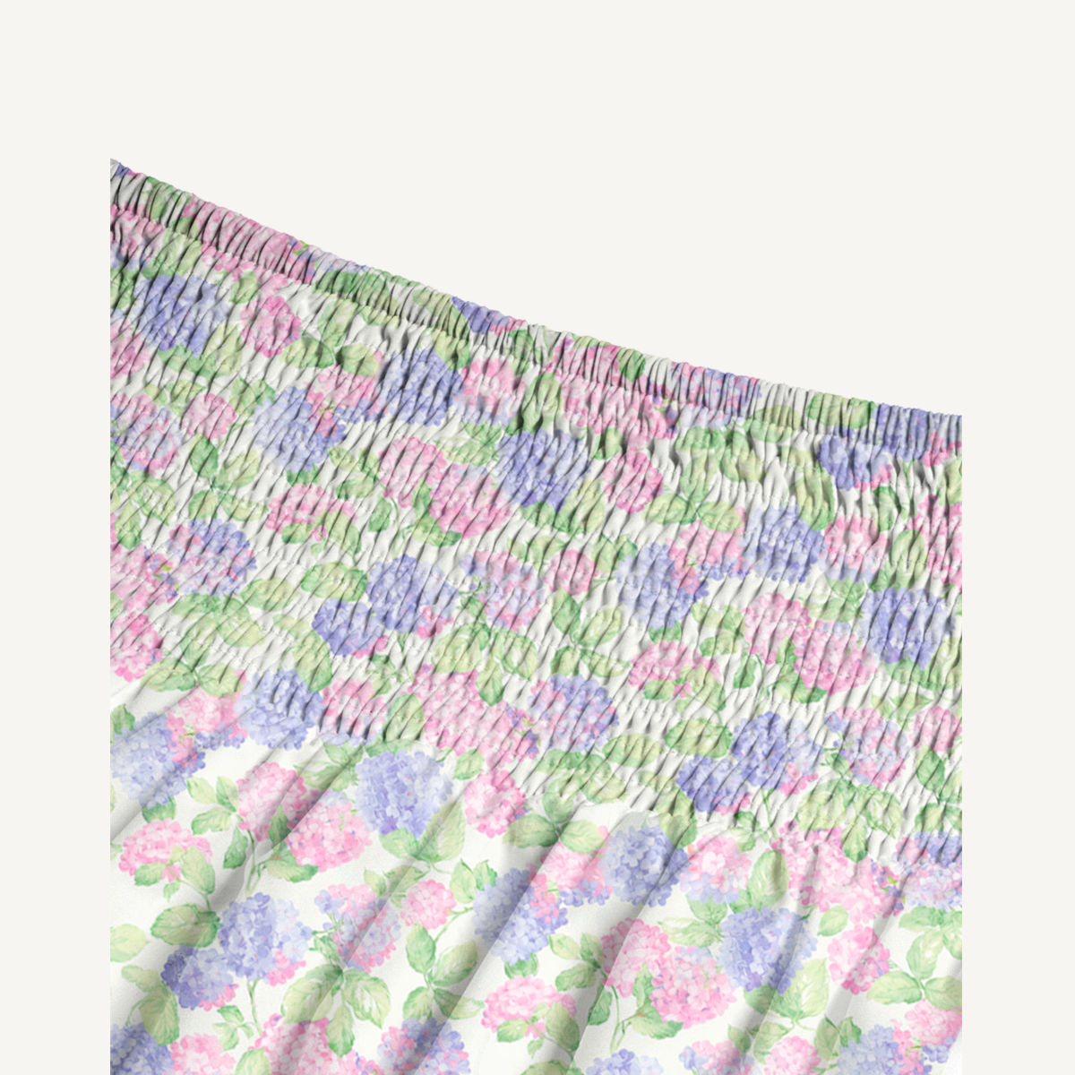 Lilac Hydrangea Print Maxi Skirt