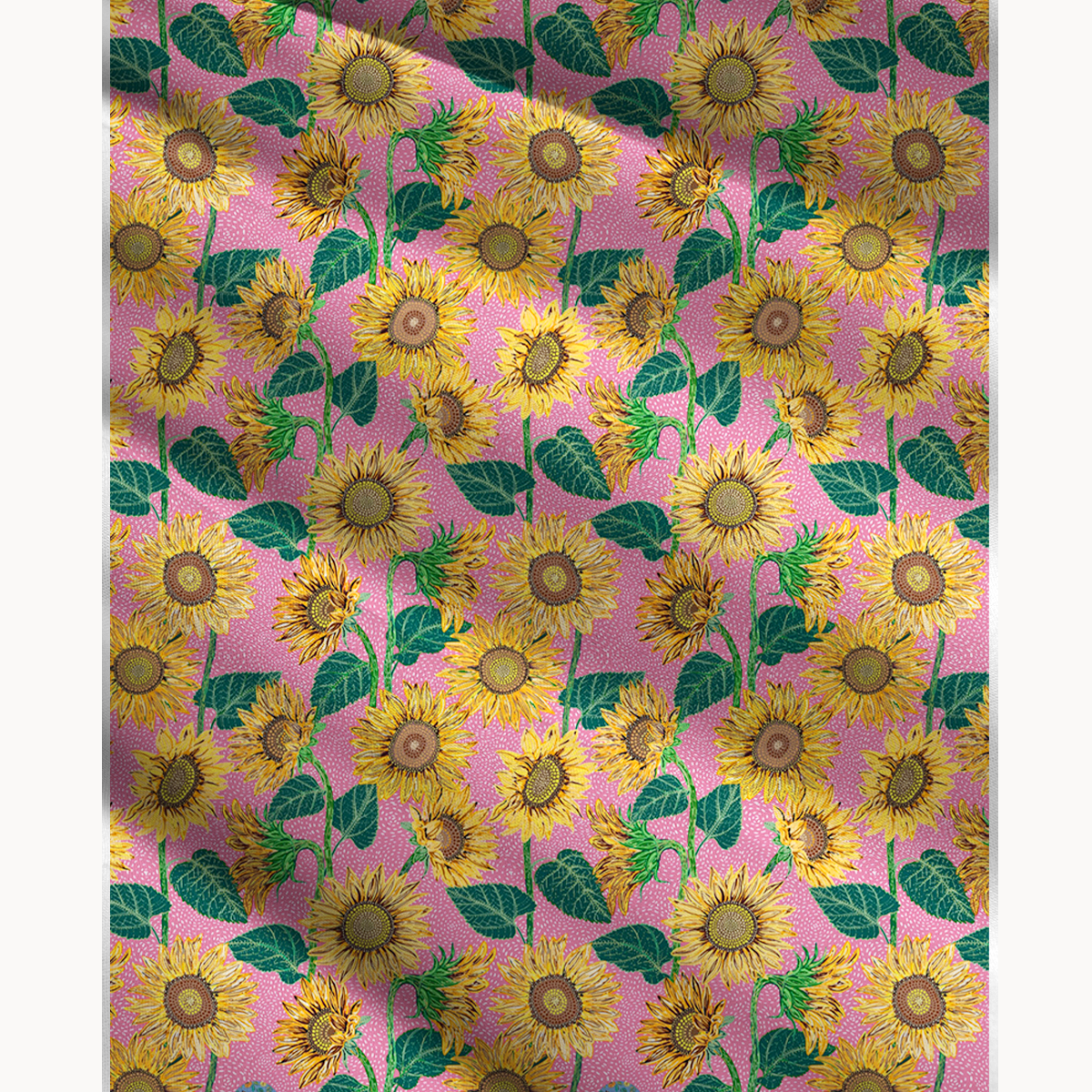Vibrant Sunflower Floral Print Maxi Skirt
