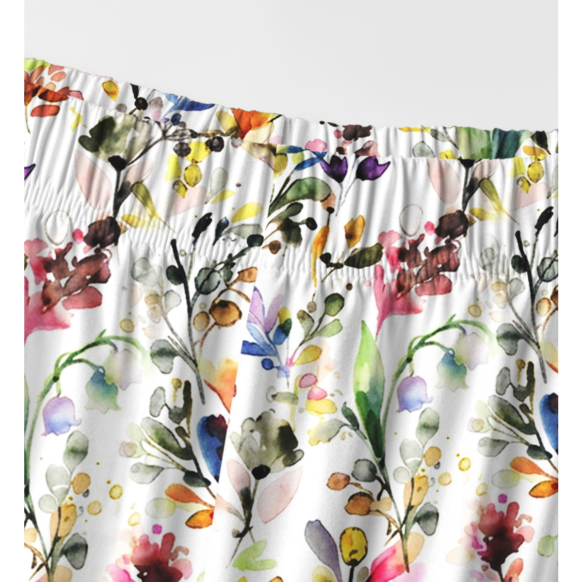 Watercolor Wildflower Garden Print Long Pajama Set 