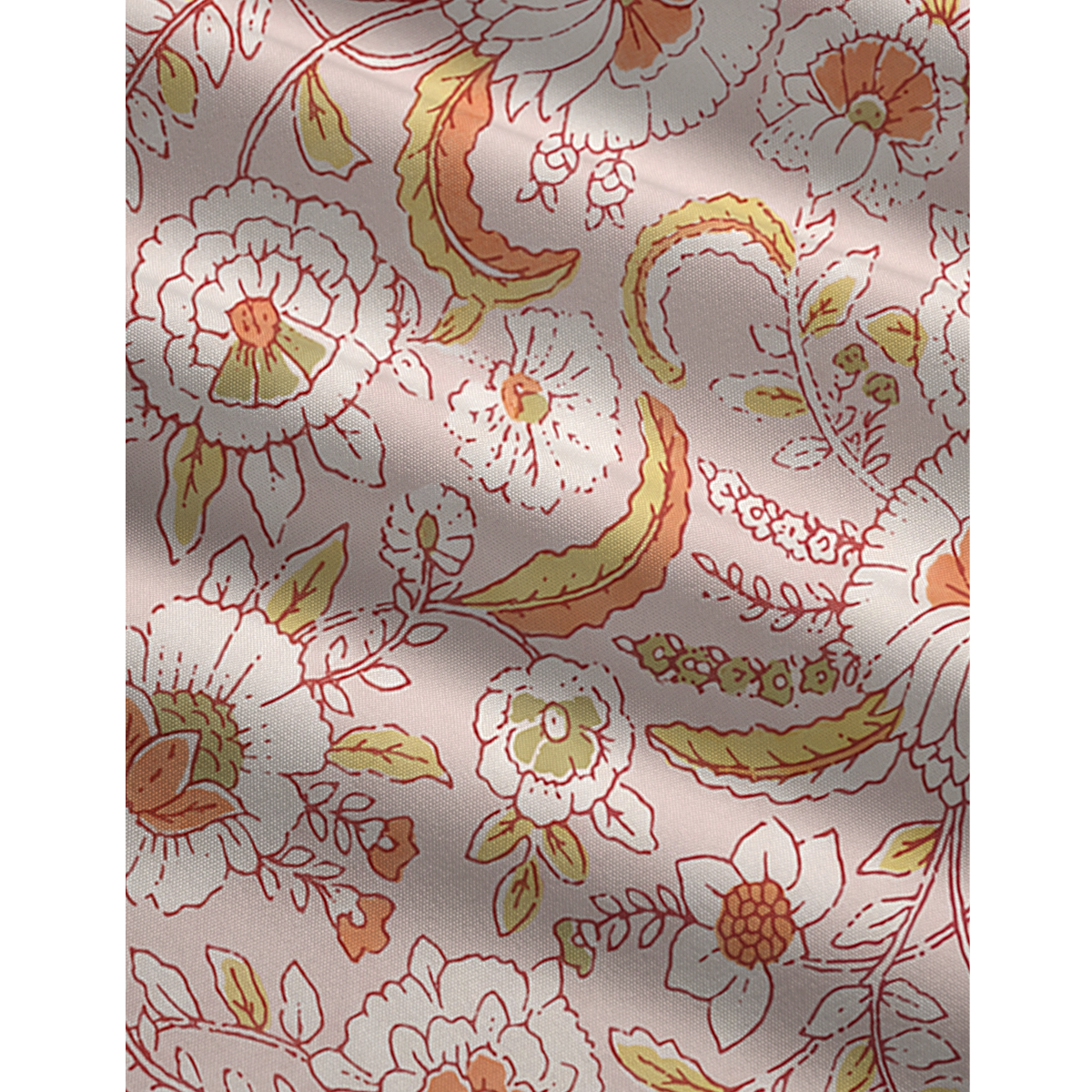 V-Neck Dusty Bloom Whisper Boho Jumpsuit with Pockets for Women