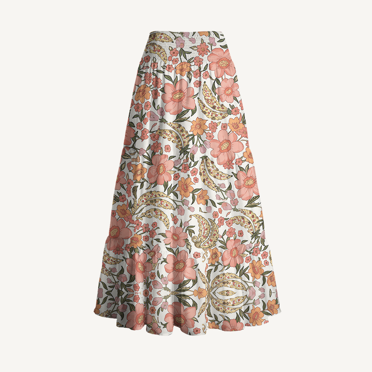 Amber Bloom Print Maxi Skirt