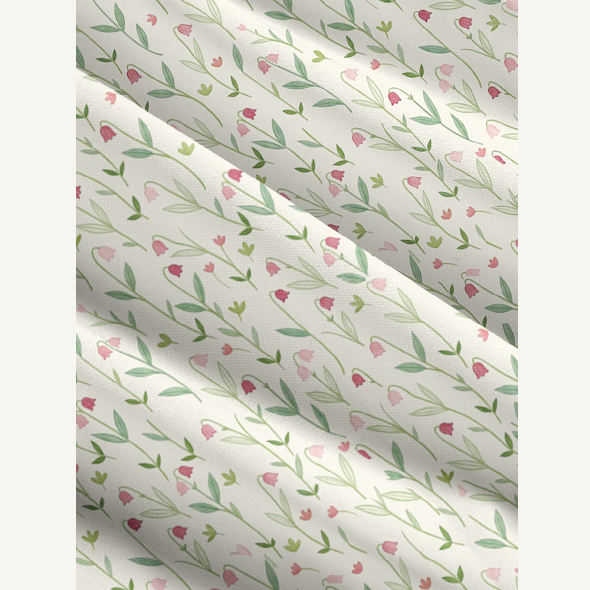 Pastel Tulip Garden Print Quilt Wide Straps Maxi Dress With Pockets