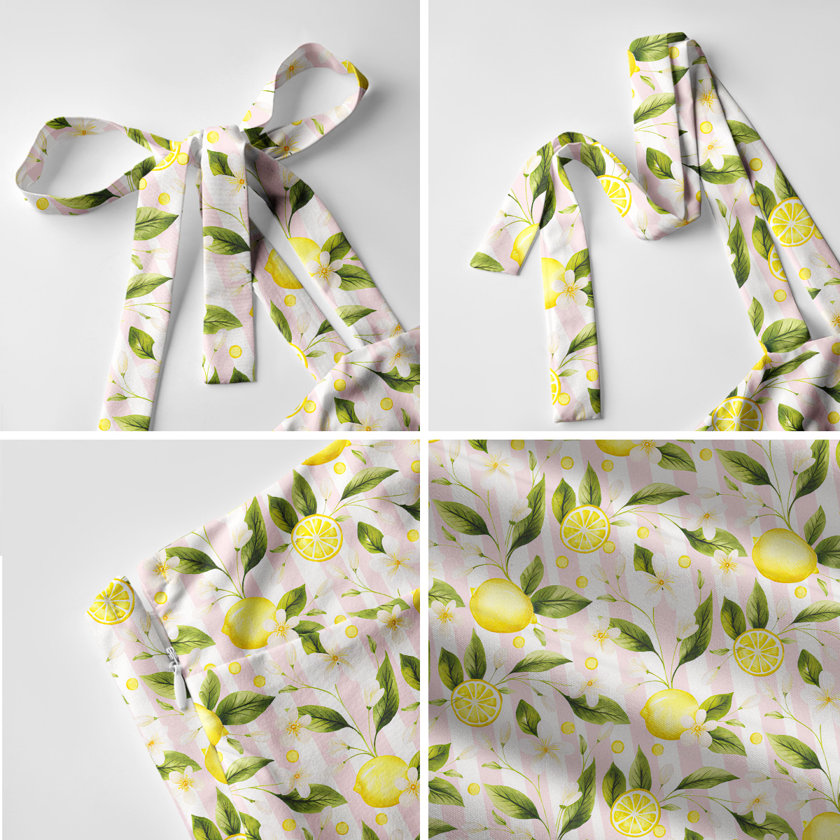 Lemon Grove Sunshine Print Bow Strap Maxi Dress