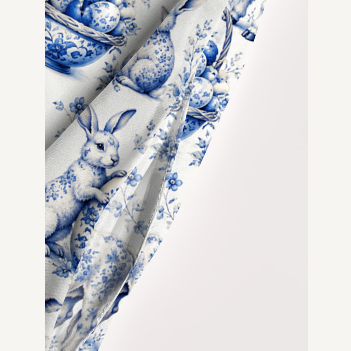  Delft Farm Print Wide Straps Maxi Dress With Pockets