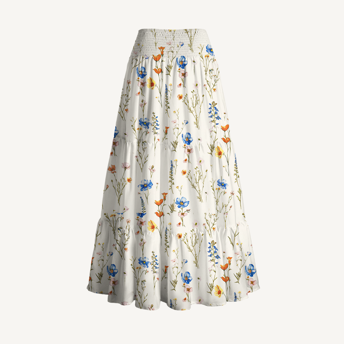 Wild Bloom Print Maxi Skirt