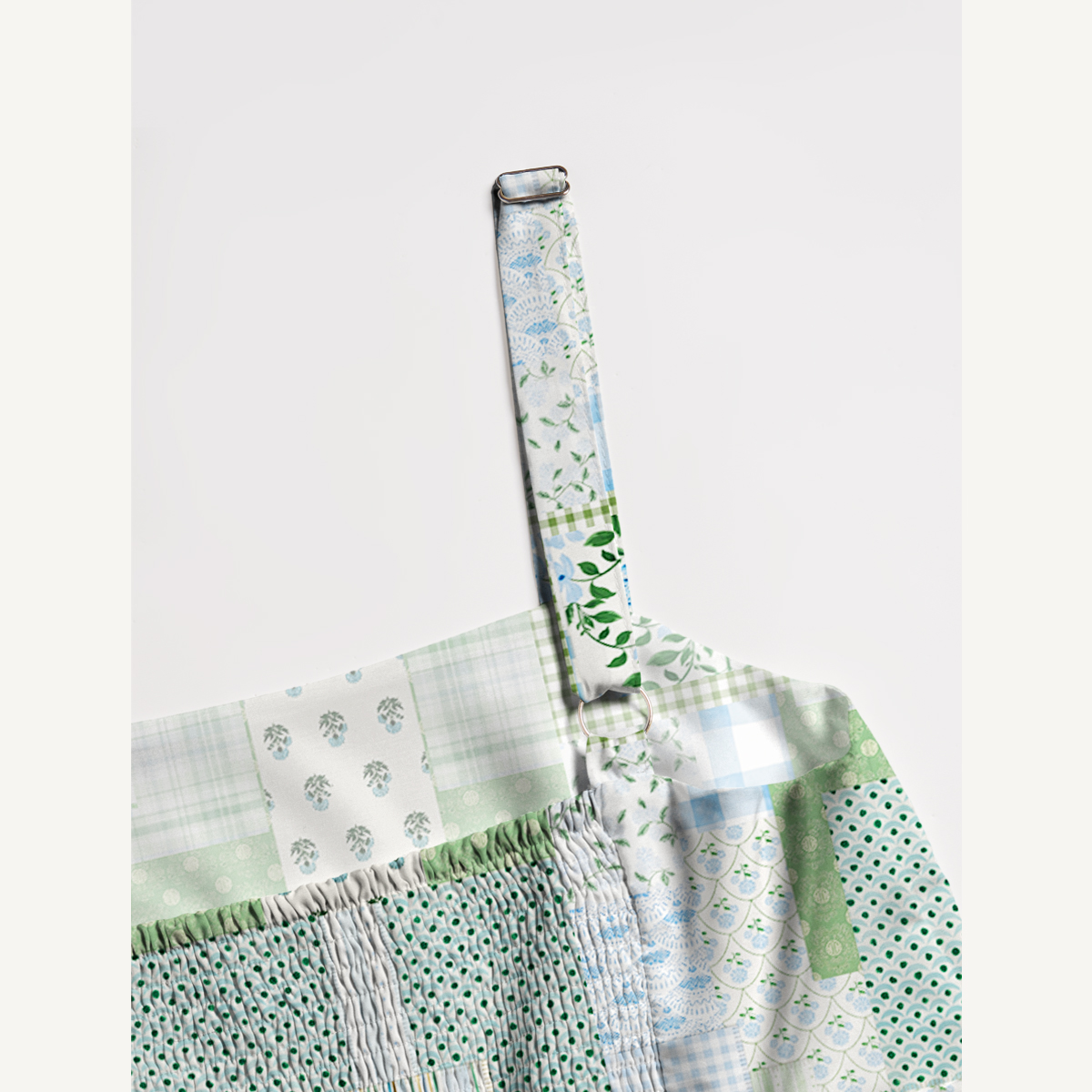 Garden Under Pale Sky Wide Straps Maxi Dress With Pockets