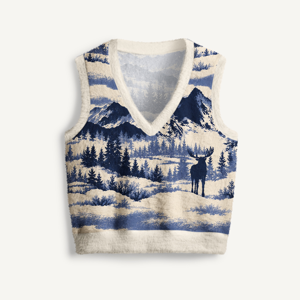 Indigo Ridge Range Print V-Neck Sweater Vest