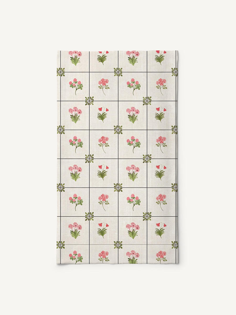 Meadow Tile Bloom Print Boho Bandeau Headband