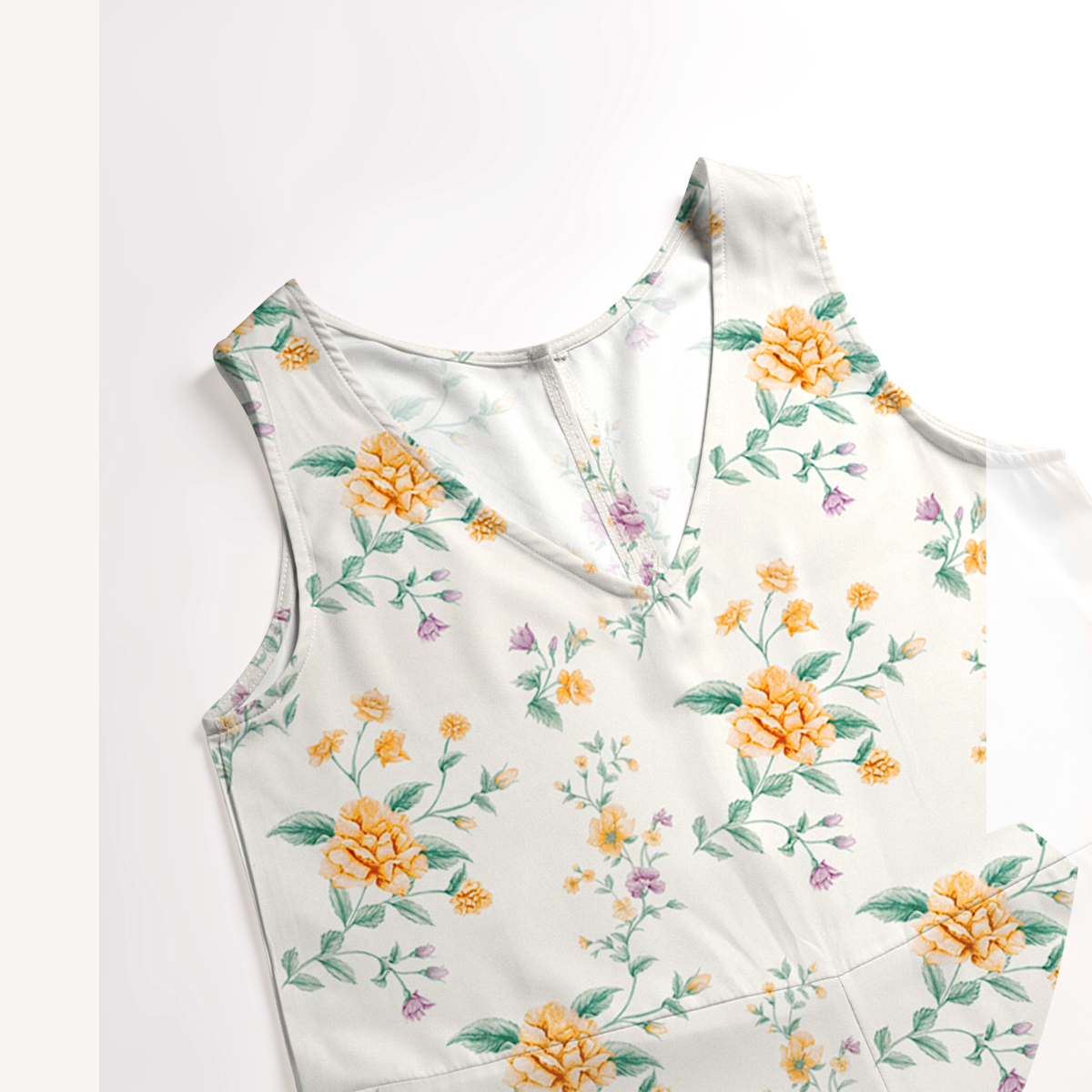 V-Neck Amber Rose Boho Jumpsuit with Pockets for Women