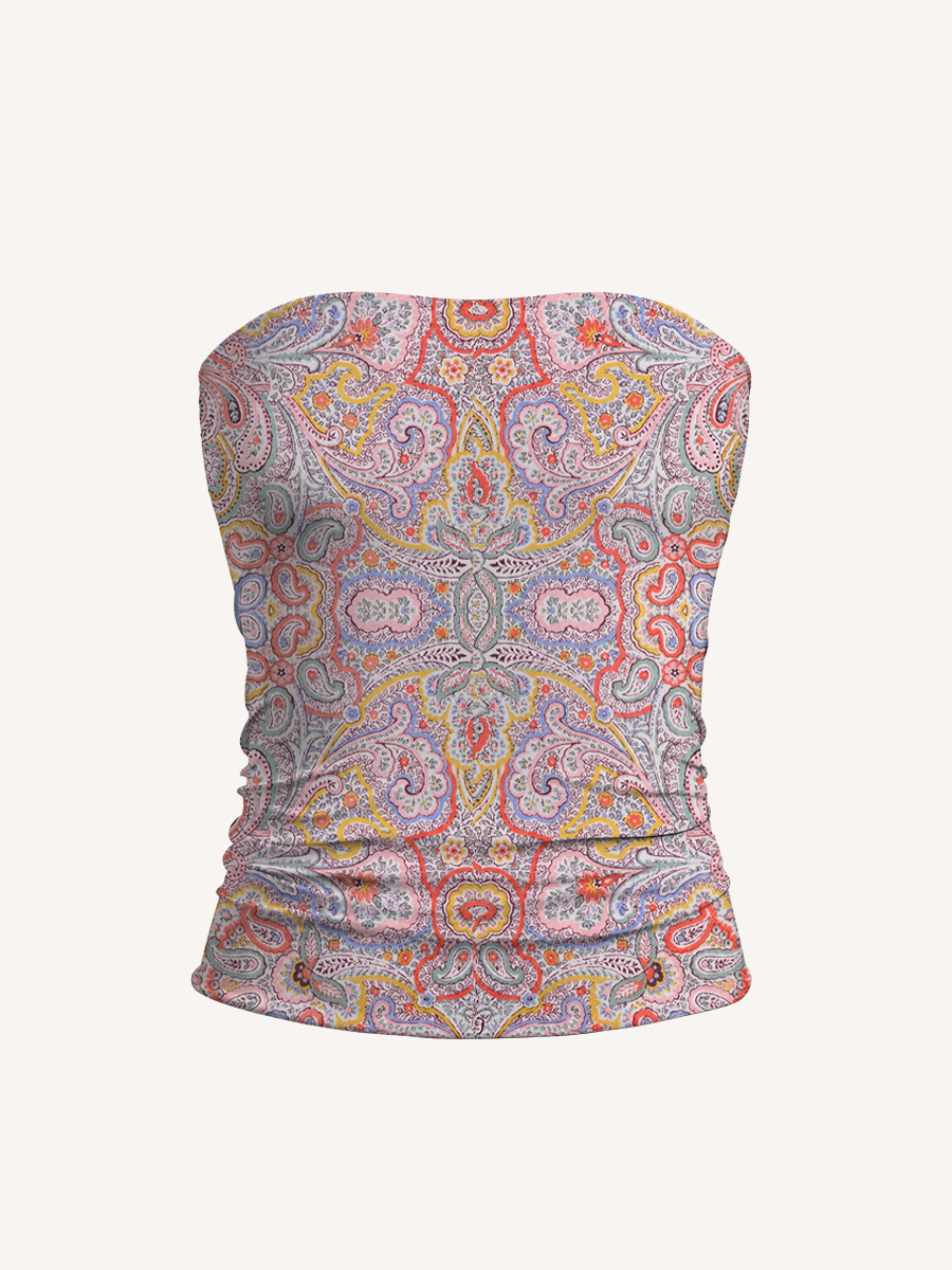 Sunrise Paisley Print Boho Bandeau Headband