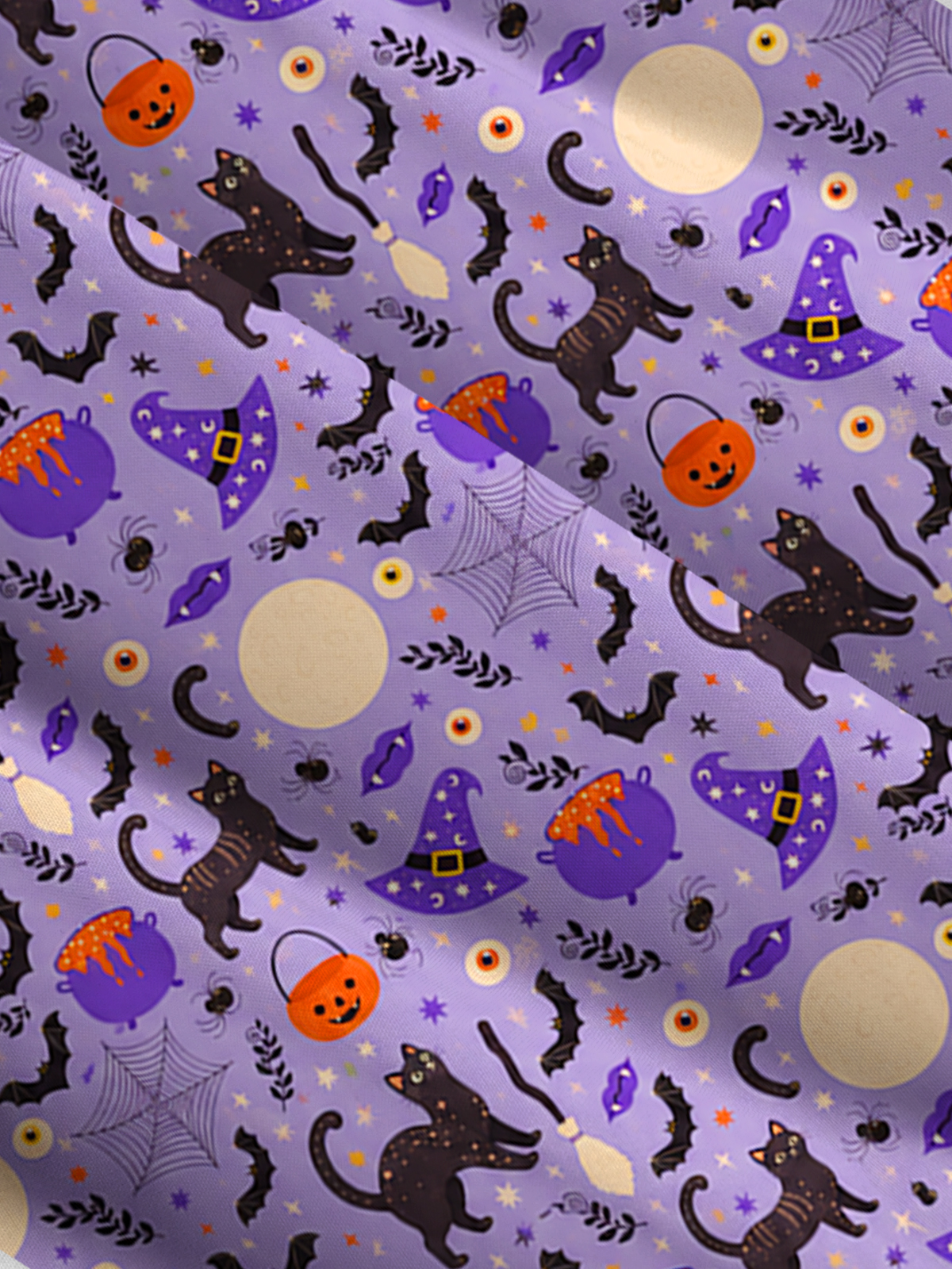 Moonlit Whiskers Print Wide Straps Maxi Dress With Pockets
