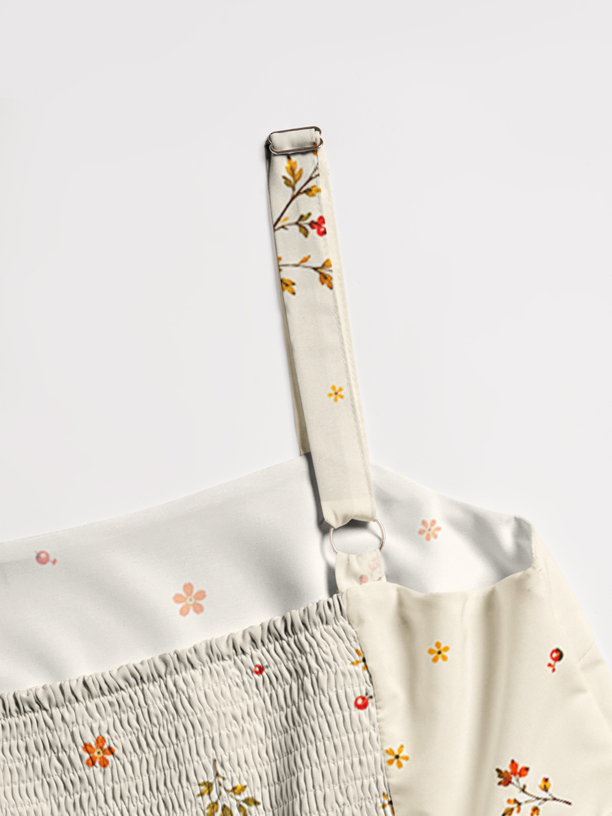 Golden Orchard Sheep Print Wide Straps Maxi Dress With Pockets