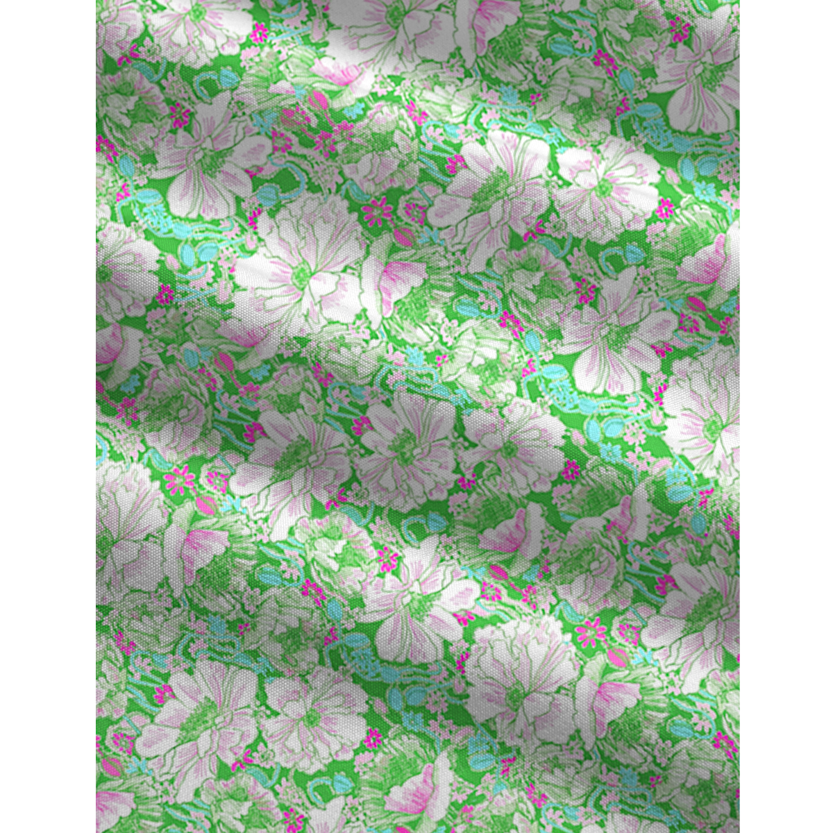 V-Neck Mint Garden Boho Jumpsuit with Pockets for Women