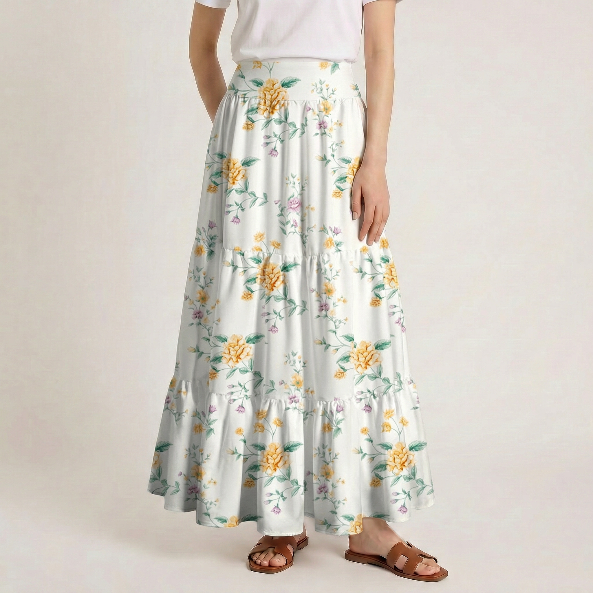 Amber Rose Print Maxi Skirt