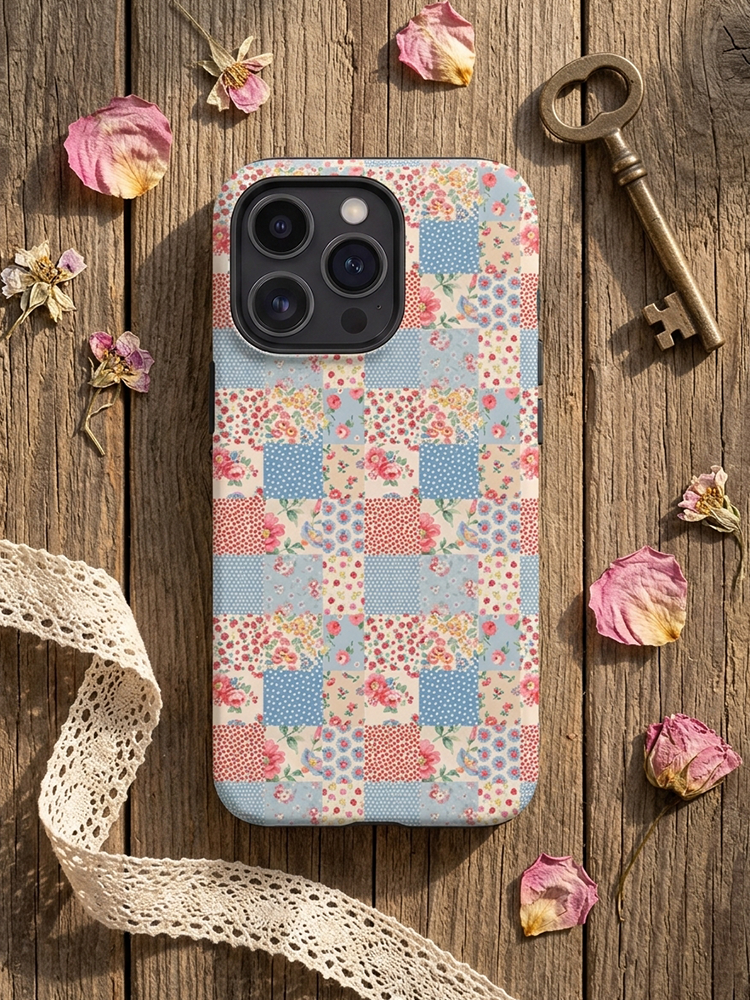 Pastel Patc Print Phone Case