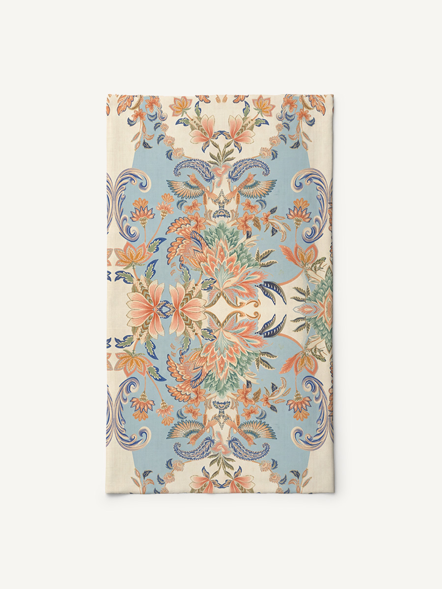 Azure Lily Palace Print Boho Bandeau Headband