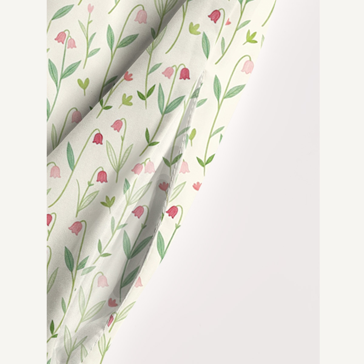 Pastel Tulip Garden Print Quilt Wide Straps Maxi Dress With Pockets