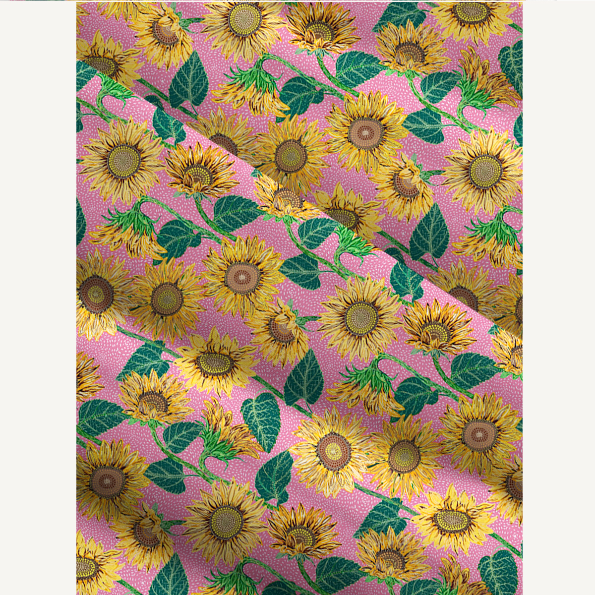 Vibrant Sunflower Floral Print Slip Dress