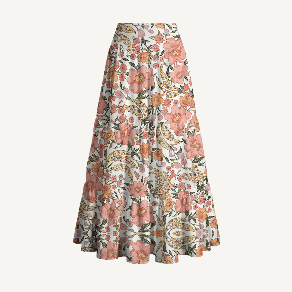 Amber Bloom Print Maxi Skirt