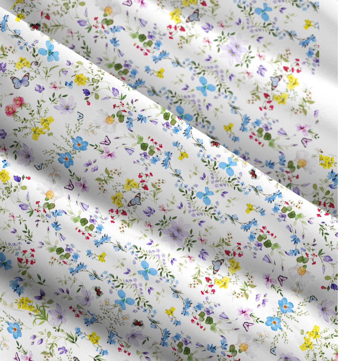 Square Neck Butterfly Trail Print Slip Dress