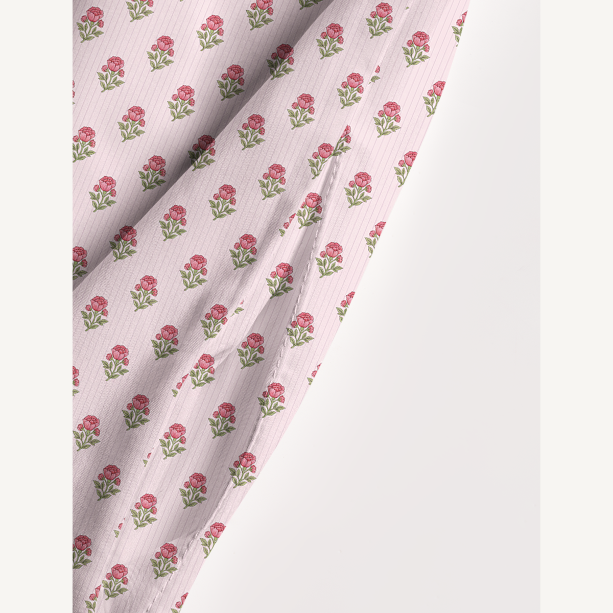 Square Neck Misty Rose Garden Print Slip Dress