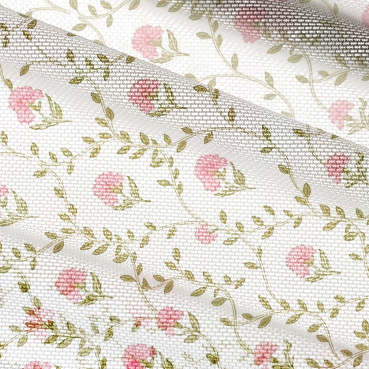 V-Neck Short Sleeve Clover Vine Whisper Print Mesh Top