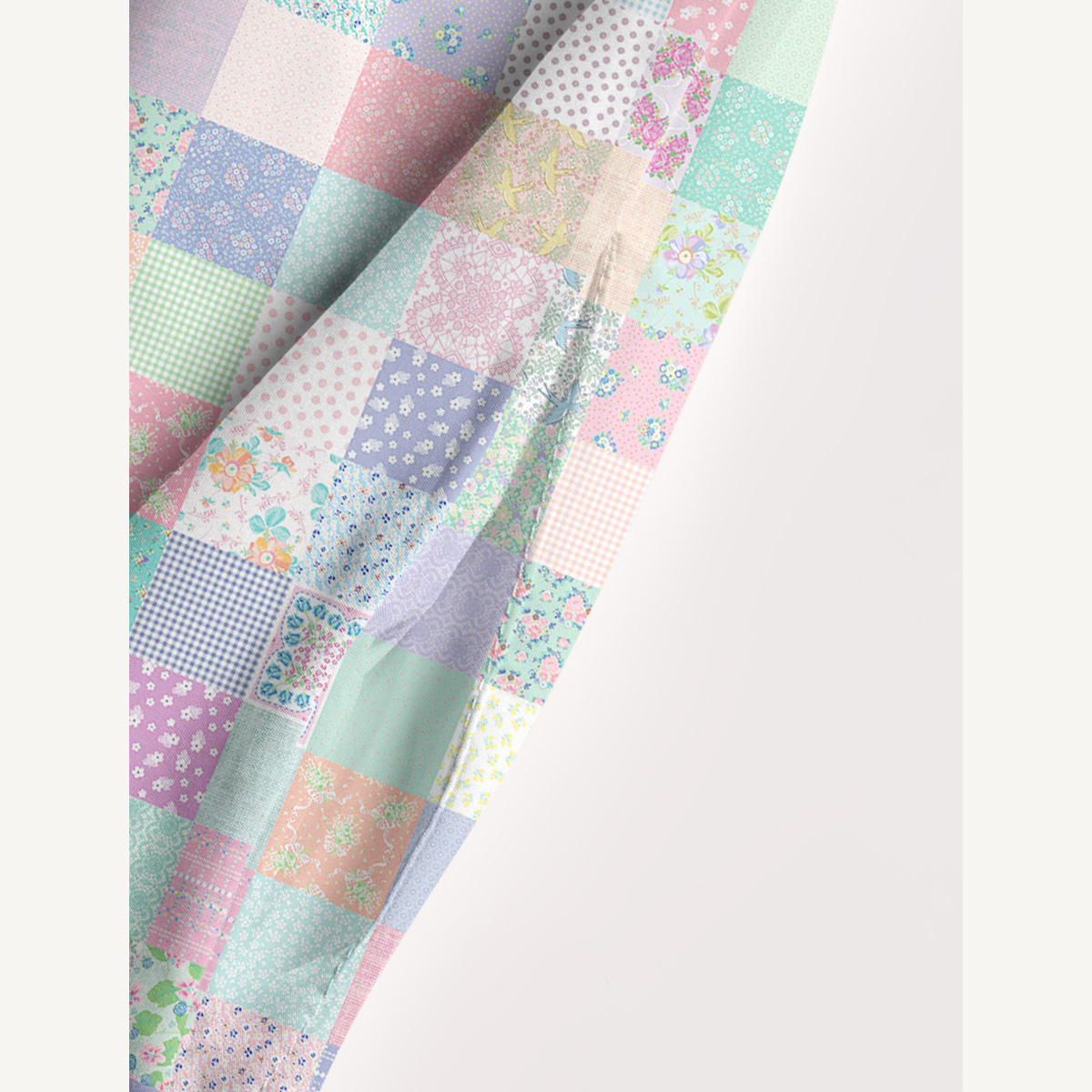 Vintage Quilt Patchwork Print Slip Dress