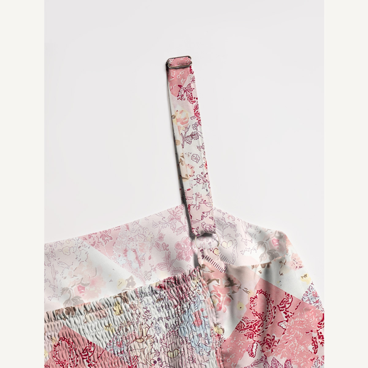 Shabby Chic Floral Patchwork Print Slip Dress