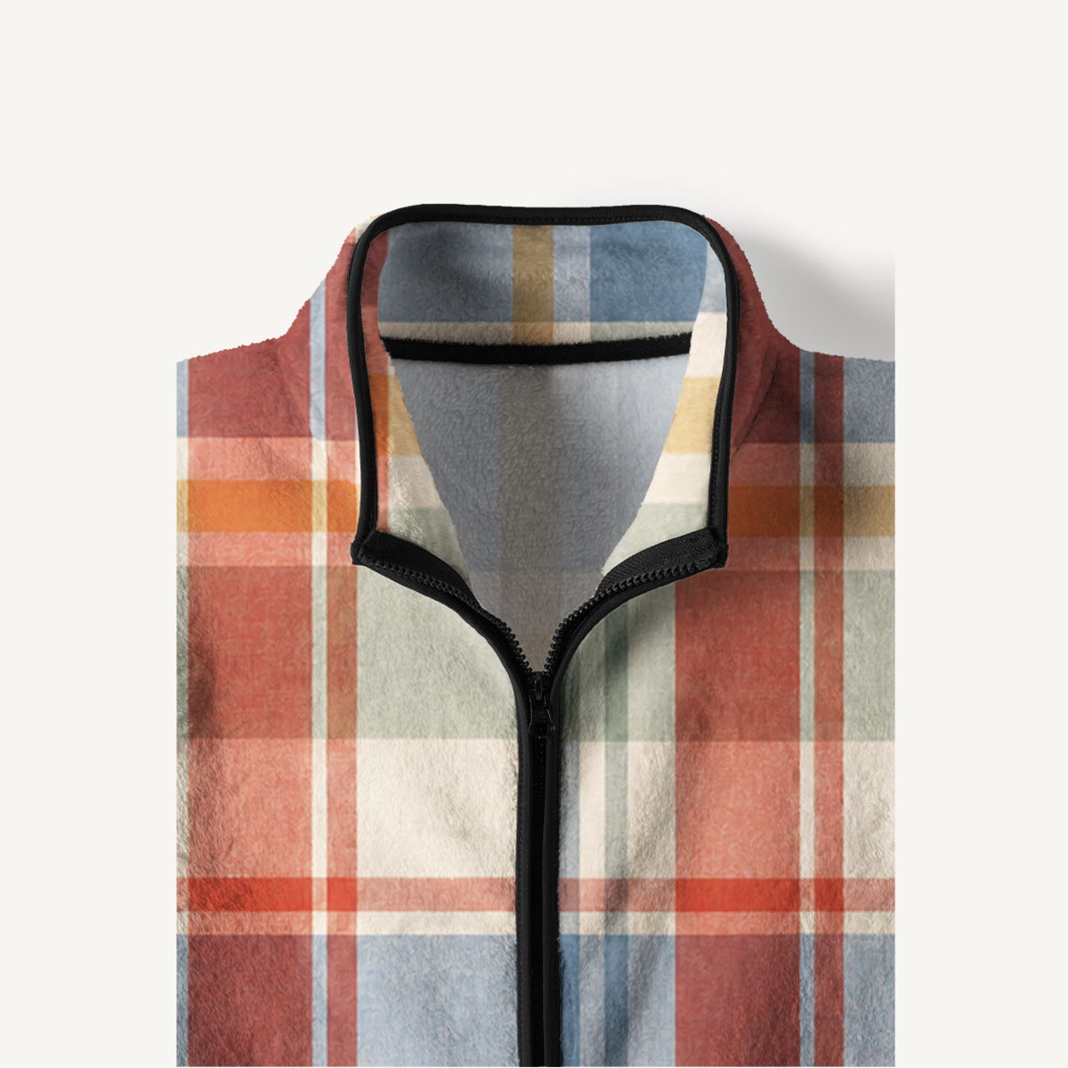 Classic Country Tartan Horse Print Fleece Jacket