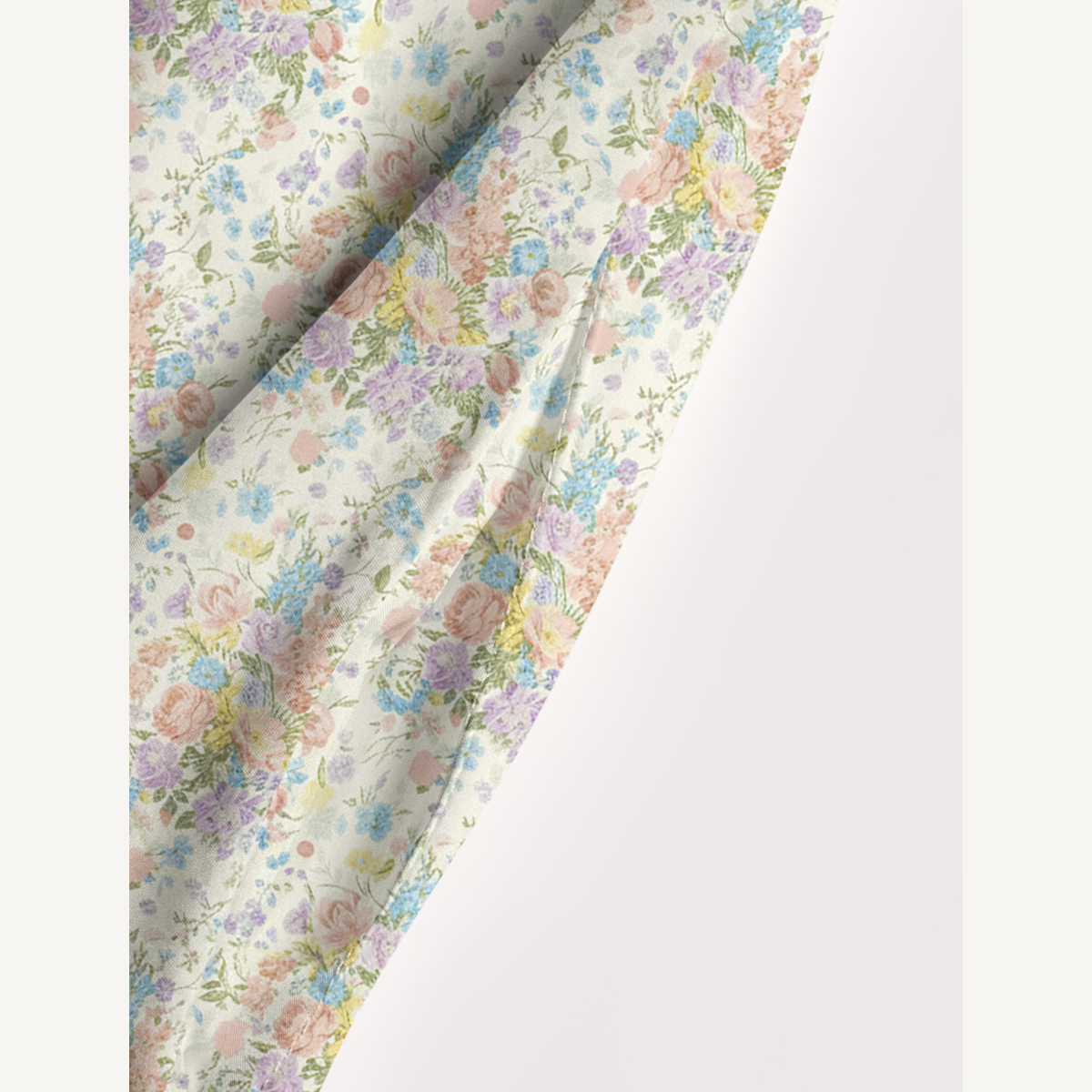 Square Neck Morning Dew Bouquet Print Slip Dress