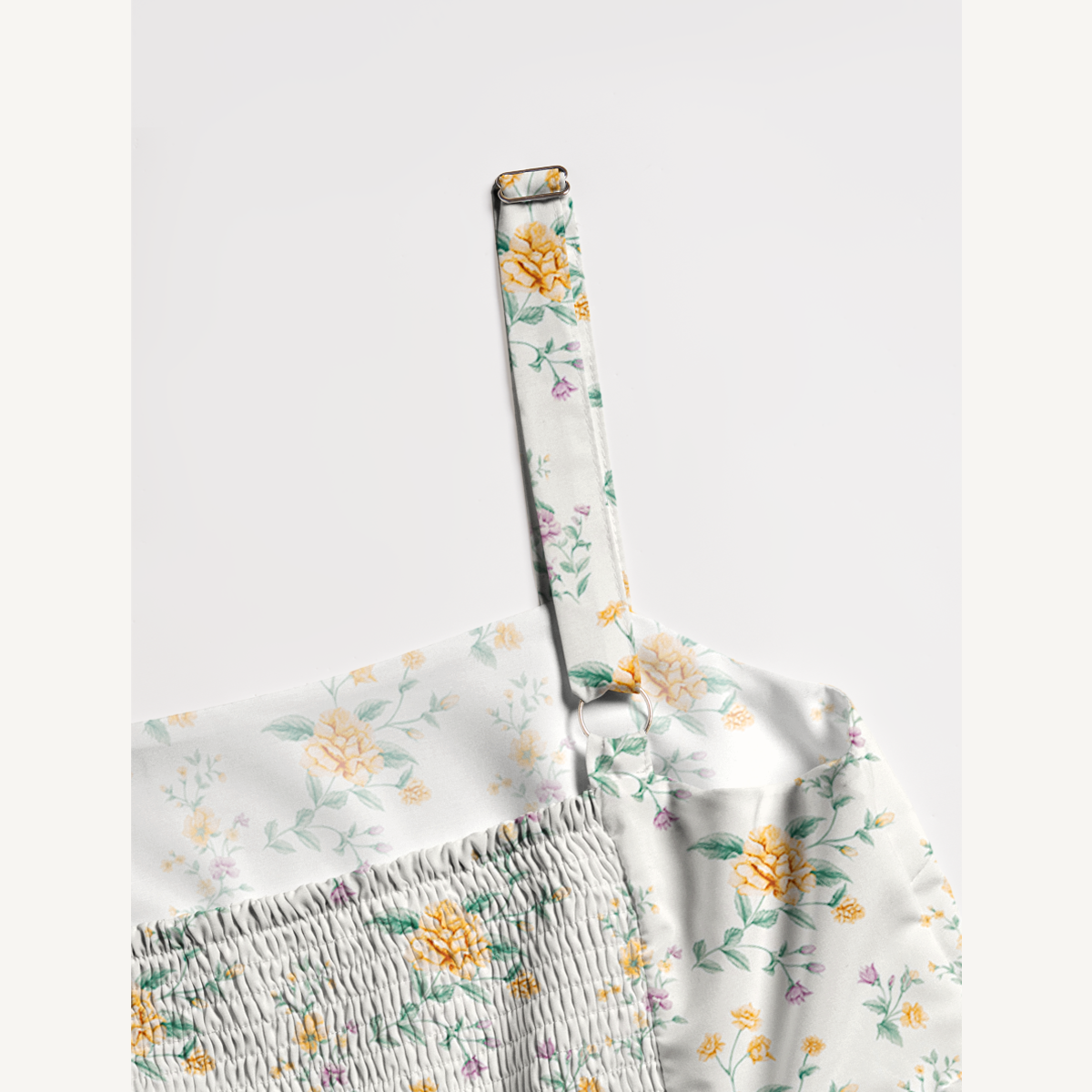 Square Neck Amber Rose Print Slip Dress